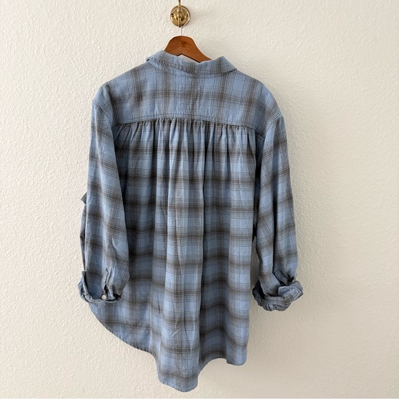 Arie Anytime Fave Flannel Plaid Button-Down Shirt - Picture 3 of 6